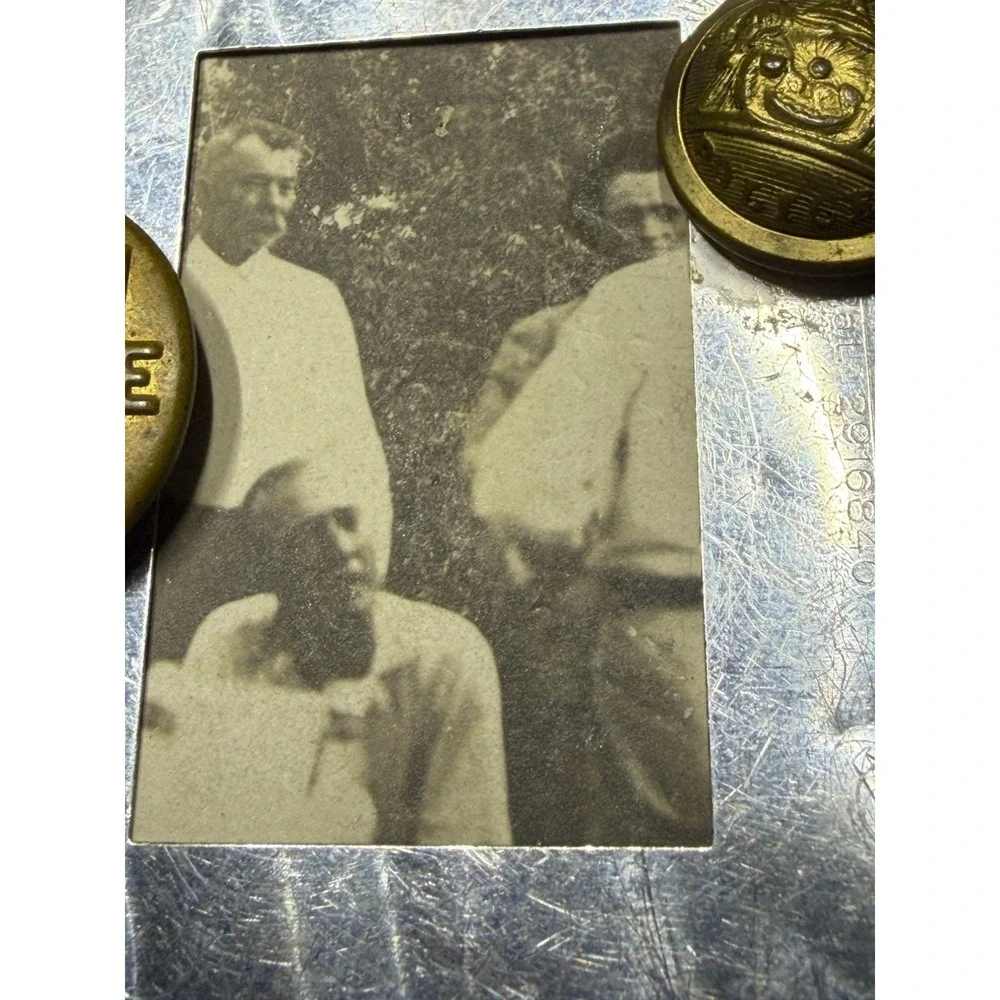Vintage Brooch Old Photo Framed Swiss Perro Color Photographic Collectable 2